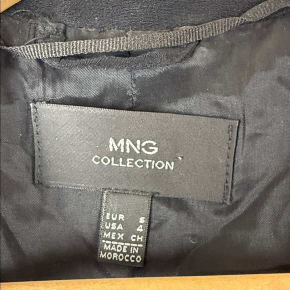 Mango MNG Black and White Patterned Blazer Size 4 - Picture 2 of 6